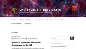 Oberes Drittel einer vom Gelddfuxx gestalteten Website für einen Online-Spieler